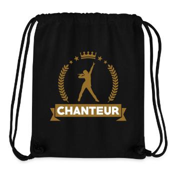 Sänger – Musik, Bühne, Leidenschaft, Stimme, Performance - Stanley/Stella recycelter Gym Bag - Schwarz - Vorne