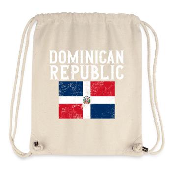 Souvenir zur Dominikanischen Flagge - Stanley/Stella recycelter Gym Bag - Naturweiß - Vorne