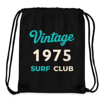 Vintage 1975 Surf Club Retro Geburtsjahr Geschenk - Stanley/Stella recycelter Gym Bag - Schwarz - Vorne