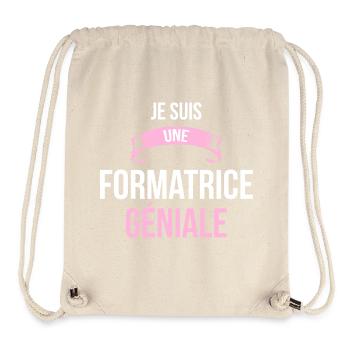 je suis une Formatrice - Sac à cordon recyclé Stanley/Stella - blanc naturel - Devant