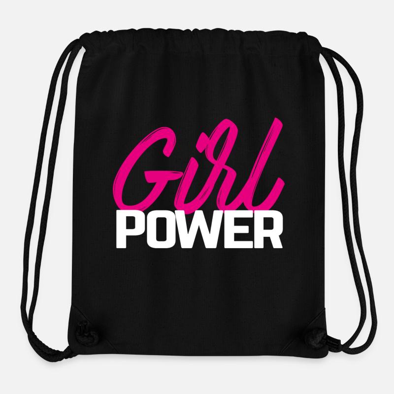 Girl Power - Stanley/Stella recycelter Gym Bag - Schwarz