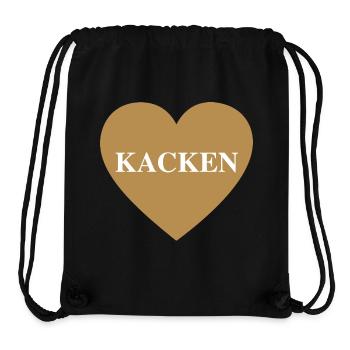 Kacken - Stanley/Stella recycelter Gym Bag - Schwarz - Vorne