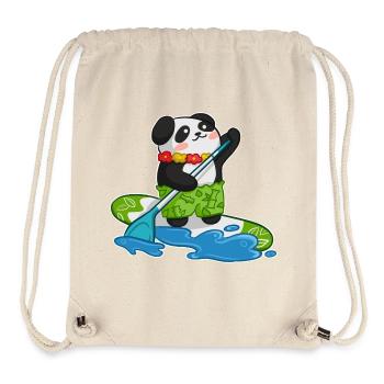 Stand Up Paddling Stand up Paddler Panda - Stanley/Stella Recycled Gym Bag - natural - Front