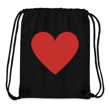 Red Heart Shape - Stanley/Stella Recycled Gym Bag - black - Front