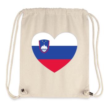 Slowenien Flagge Herz - Stanley/Stella recycelter Gym Bag - Naturweiß - Vorne