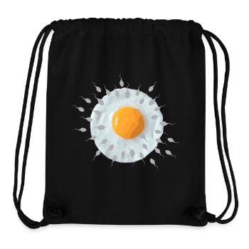 Breakfast egg - Stanley/Stella Recycled Gym Bag - black - Front