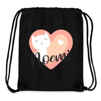 Noemi Surname First Name Kitten - Stanley/Stella Recycled Gym Bag - black - Front