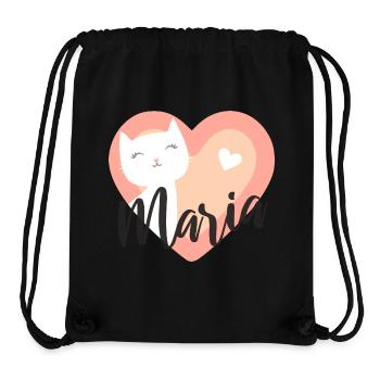Maria Surname First Name Kitten - Stanley/Stella Recycled Gym Bag - black - Front