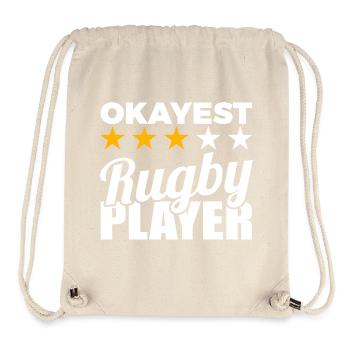 Funny rugby player - Stanley/Stella Recycled Gym Bag - natural - Front