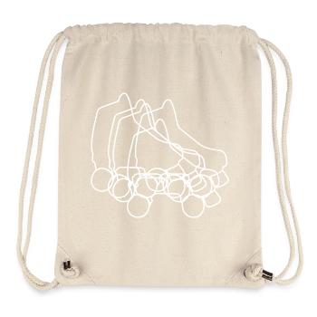Roller Skates Zeichnung - Stanley/Stella recycelter Gym Bag - Naturweiß - Vorne