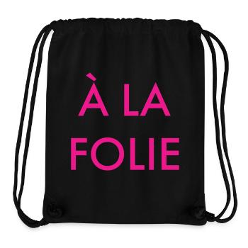 a la folie - Sac à cordon recyclé Stanley/Stella - noir - Devant