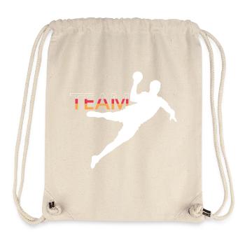 Club de logo de l’équipe d’Allemagne de handball de l’EC - Sac à cordon recyclé Stanley/Stella - blanc naturel - Devant