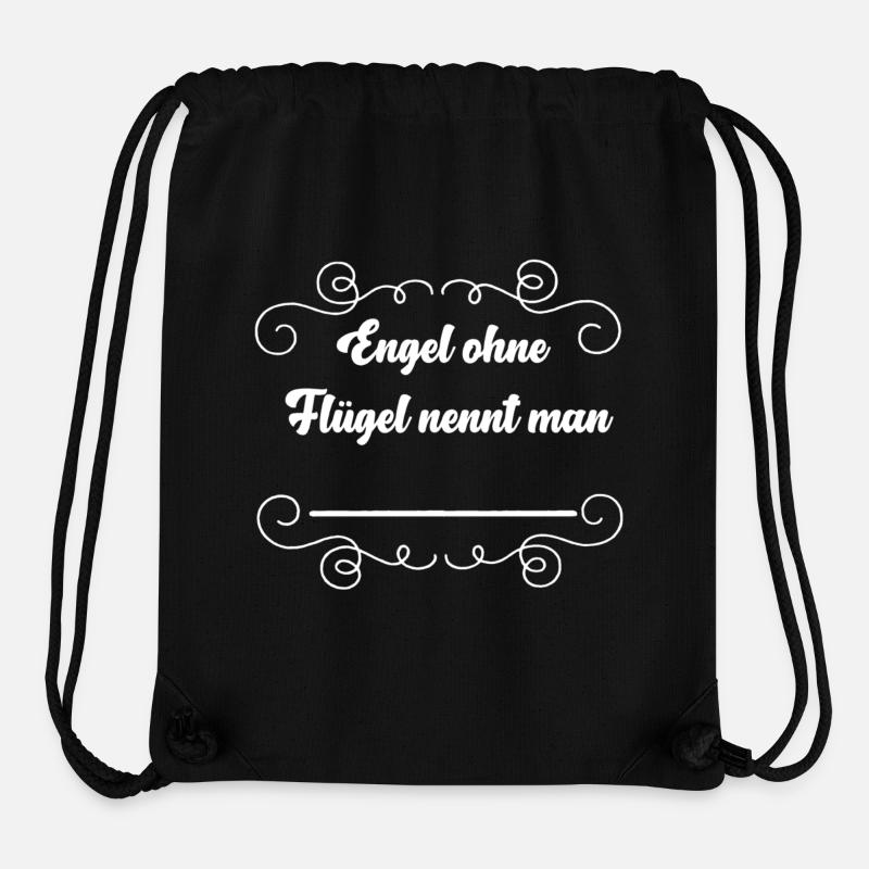 Engel ohne Flügel Einseitig - Stanley/Stella recycelter Gym Bag - Schwarz