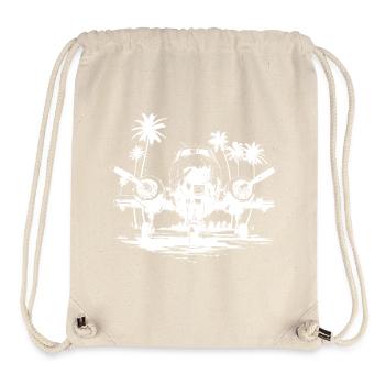 Airplane Drawing - Stanley/Stella Recycled Gym Bag - natural - Front