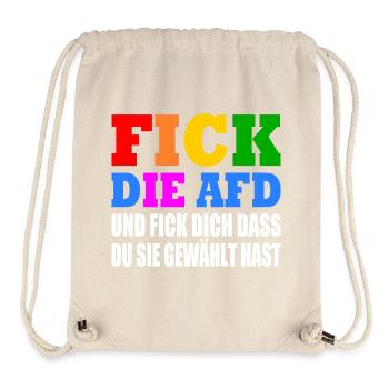 Fuck the AfD and fuck you that you voted for them - Stanley/Stella Recycled Gym Bag - natural - Front