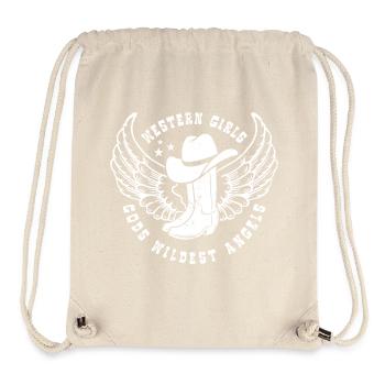Western girls God's wildest Angels Linedance - Stanley/Stella recycelter Gym Bag - Naturweiß - Vorne
