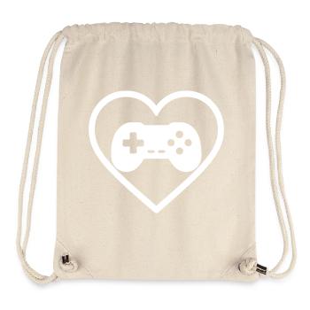 Retro Heart – Vintage-Controller - Stanley/Stella recycelter Gym Bag - Naturweiß - Vorne