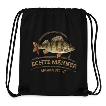 Real Men – Fishing Self Perch - Stanley/Stella Recycled Gym Bag - black - Front