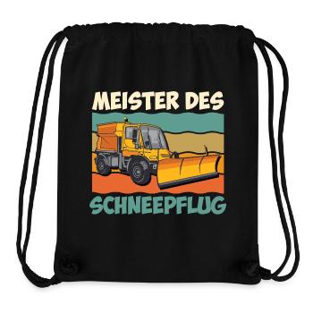 Winterdienst MEISTER DES SCHNEEPFLUG Lustiges - Stanley/Stella recycelter Gym Bag - Schwarz - Vorne