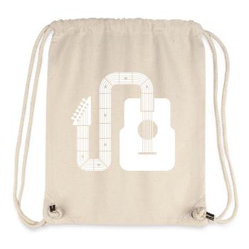 Minimalistische Akustikgitarre mit abstrakter Form - Stanley/Stella recycelter Gym Bag - Naturweiß - Vorne