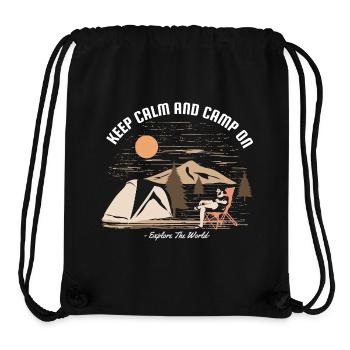 Keep Calm and Camp On Funny Camping - Stanley/Stella Recycled Gym Bag - black - Front