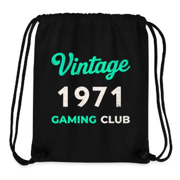 Vintage 1971 – Gaming Club Retro Birth Year - Stanley/Stella Recycled Gym Bag - black - Front