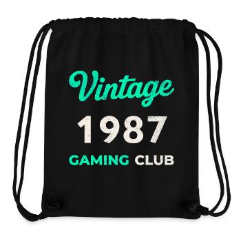 Vintage 1987 – Gaming Club Retro Birth Year - Stanley/Stella Recycled Gym Bag - black - Front
