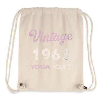 Vintage 1963 Yoga Club Retro Geburtsjahr Jahrgang - Stanley/Stella recycelter Gym Bag - Naturweiß - Vorne