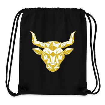 Geometric Gold Bull Head - Stanley/Stella Recycled Gym Bag - black - Front