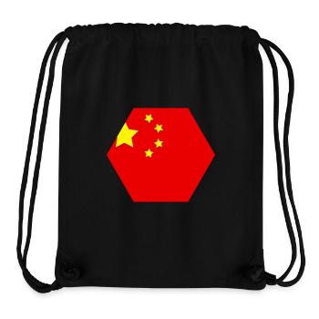 Drapeau de la Chine - Sac à cordon recyclé Stanley/Stella - noir - Devant
