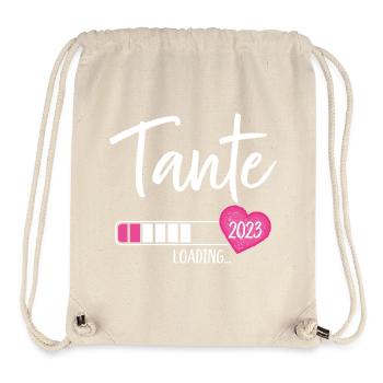Tante Loading 2023 Herz Nichte Mädchen - Stanley/Stella recycelter Gym Bag - Naturweiß - Vorne