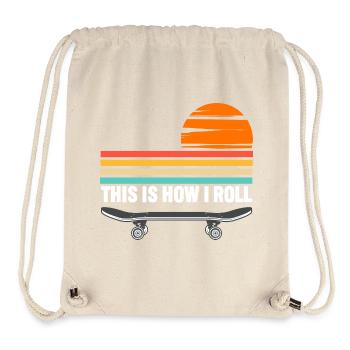 Skateboarden So rolle ich - Stanley/Stella recycelter Gym Bag - Naturweiß - Vorne