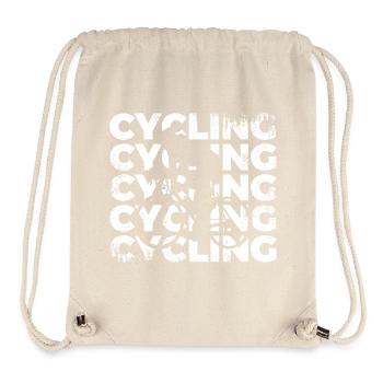 Croquis cycliste - Sac à cordon recyclé Stanley/Stella - blanc naturel - Devant