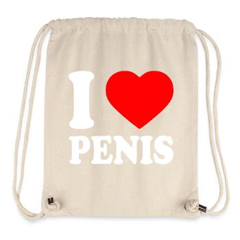 I love penis - Stanley/Stella Recycled Gym Bag - natural - Front