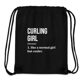 curling - Sac à cordon recyclé Stanley/Stella - noir - Devant