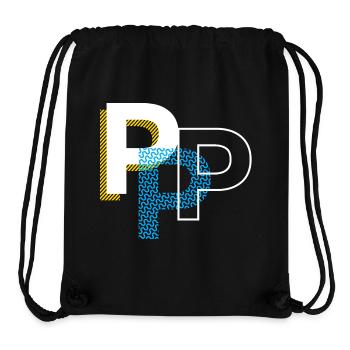 Initial letter P - Stanley/Stella Recycled Gym Bag - black - Front