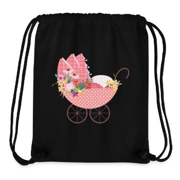 Playful Flower Stroller – Romantic Motif - Stanley/Stella Recycled Gym Bag - black - Front