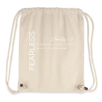 Fearless - 2 Timothy 1:7 Christian Design - Stanley/Stella Recycled Gym Bag - natural - Front