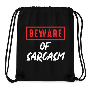 Beware of sarcasm - Stanley/Stella Recycled Gym Bag - black - Front