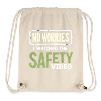 Kein Stress Sicherheitsvideo Meme - Stanley/Stella recycelter Gym Bag - Naturweiß - Vorne