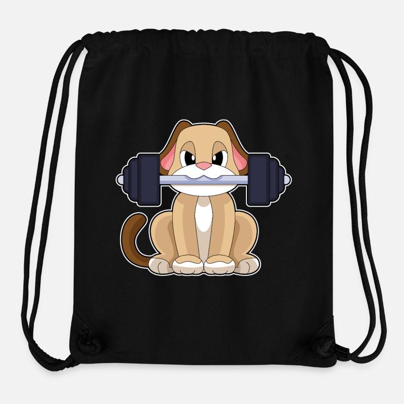 Hund Bodybuilder Hantel Bodybuilding - Stanley/Stella recycelter Gym Bag - Schwarz