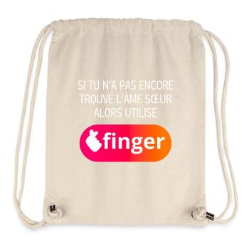 Finger application - Stanley/Stella Recycled Gym Bag - natural - Front