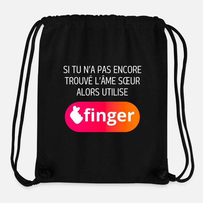 Fingeranwendung - Stanley/Stella recycelter Gym Bag - Schwarz