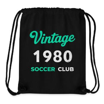 Vintage 1980 – Soccer Club Retro Geburtsjahr - Stanley/Stella recycelter Gym Bag - Schwarz - Vorne
