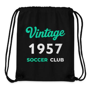 Vintage 1957 – Soccer Club Retro Geburtsjahr - Stanley/Stella recycelter Gym Bag - Schwarz - Vorne