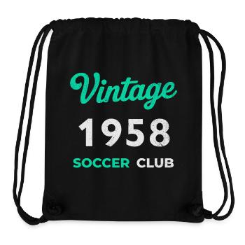 Vintage 1958 – Soccer Club Retro Geburtsjahr - Stanley/Stella recycelter Gym Bag - Schwarz - Vorne