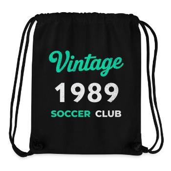 Vintage 1989 – Soccer Club Retro Geburtsjahr - Stanley/Stella recycelter Gym Bag - Schwarz - Vorne