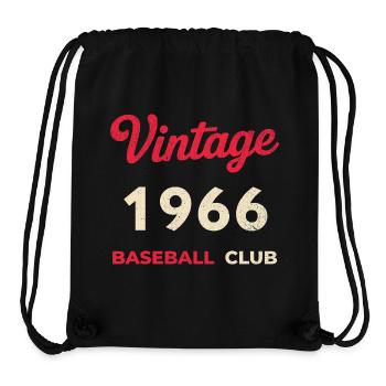 Vintage 1966 – Baseball Club Retro Birth Year - Stanley/Stella Recycled Gym Bag - black - Front