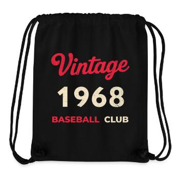 Vintage 1968 – Baseball Club Retro Birth Year - Stanley/Stella Recycled Gym Bag - black - Front