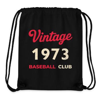 Vintage 1973 – Baseball Club Retro Birth Year - Stanley/Stella Recycled Gym Bag - black - Front